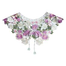 Fairytale Decorative Fake Collar Lace Shawl Wrap Embroidery Floral Capelet Dickey Mini Cape Women Detachable Necklace 2024 - buy cheap