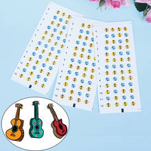 Adesivo para ukulele, guitarra, fretboard, note, mapa, adesivo, placa de dedo, decalques para iniciantes, 3 unidades 2024 - compre barato