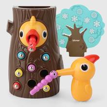 3D Woodpecker Catches Insects Magnetic Toys Color Wood Toys Caterpillar Animal Early Childhood Education Catch Worm Game 2024 - buy cheap