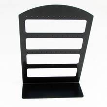 New 48 Holes Earrings Ear Studs Display Holder Packaging Stand Showcase Plastic Jewelry Organizer Rack Flat Earring Holder Black 2024 - buy cheap