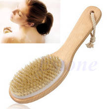 Full Body Natural Bristle Dry Skin Exfoliation Brush Massager Cleaner Scrubber kit de spa escova para lavar as costa shower puff 2024 - buy cheap