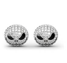 Hainon Vintage Skull Earrings Death Skull Halloween Stud Earring For Women Girl Engagement Shiny Silver Color Earings Jewelry 2024 - купить недорого