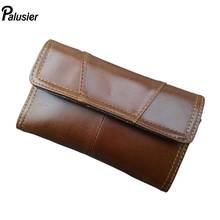 Casual Men Genuine Leather Waist Pack Fashion Retro Oil Wax Cowhide Wallet Belt Loops Hip Bum Bag Purse Phone Pouch 2024 - buy cheap