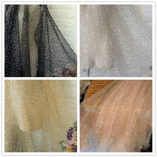 2Yards Gold White Net Cloth Sequin Wedding Lace Embroidery Clothing Fabric Background Cloth Tutu Skirt Handmade DIY Material 2024 - buy cheap