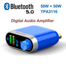 2*50W Bluetooth 5.0 Power Audio Amplifier TPA3116 Digital Class D Stereo HiFi Wireless Amplificador Home Theater AMP 2024 - buy cheap