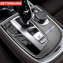 Car Interior Carbon Fiber M Power Performance Car Gear Shift Panel Decoration Sticker For BMW G11 G12 2016- 7 Series Accessories 2024 - buy cheap