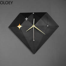 Скандинавские 3d настенные часы, большие геометрические бесшумные креативные настенные часы для гостиной, домашний декор, безопасные Новые Настенные Часы 2024 - купить недорого
