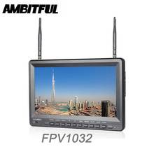 FEELWORLD FPV1032 10.1 Inch 1024x600 Wireless IPS FPV Monitor with Built-in Battery Dual 5.8G 32CH Diversity Receiver 2024 - buy cheap