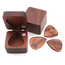 2021 Guitar Pick Box Creative Reusable Wood Portable Guitar Plectrum Case Storage Box Guitar Accessories dropshipping 2024 - buy cheap