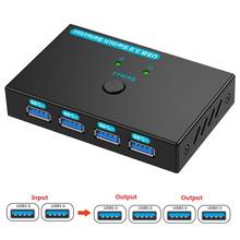 USB 3.0 Switcher Selector 2 Computers Sharing 4 USB Devices KVM Switch Console Box for Keyboard Mouse Printer Scanner U-Disk 2024 - buy cheap