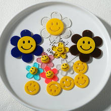 Smiley Face Series,sunflower accessories,resin,jewelry findings,diy pendant,hand made,jewelry making,diy earrings,diy component 2024 - buy cheap