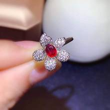 New shop promotion natural ruby lady ring color good 925 Silver Mosaic explosion recommended 2024 - buy cheap