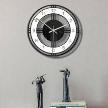 Модные простые акриловые цифровые настенные часы с круглым циферблатом, беззвучные настенные часы для офиса и комнаты, украшение для стены, изысканное украшение для дома, классическое 2024 - купить недорого