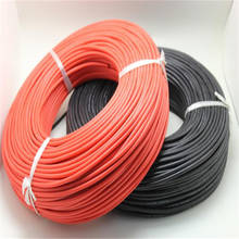 5meter  8/10/12AWG Black Red Silicone Wire/ Silica Gel Wire/ Silicone Tinned copper Cable High temperature resistance 2024 - buy cheap