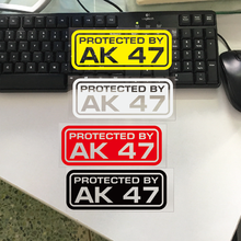 16cmx6.3cm Car Side Window Stickers Reflective Decals Decorate Accessories Warning  protected By AK-47 2024 - buy cheap