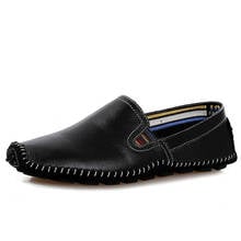 Large size 38-47 Breathable Genuine Leather Men Shoes Men Casual Shoes Summer Mens Loafers Slip-on Soft Men's Flat Driving Shoes 2024 - buy cheap