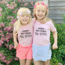 Sisters Summer Short T-Shirt Best Friend Shirts Girls' Trip Shirt BFF Tshirts Children Casual Tops Tee Fashion Clothes Wear 2024 - buy cheap