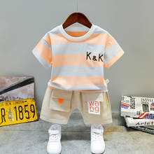 Children's Clothing Summer New Style Cartoon Full Cotton T-shirt  Baby Boy T Shirts Shorts Kids Set Candy Colors Two-Piece Set 2024 - buy cheap