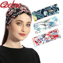 Geebro 6 Упак. Женская богемная витая завязанная повязка на голову цветочное растягивающееся оголовье для девочек Винтажные эластичные аксессуары для волос в виде тюрбана 2024 - купить недорого