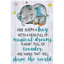 Full 5D Diy Diamond Painting Cartoon sleep baby elephant Diamond Rhinestone Embroidery Cross Stitch Home Decor Handicrafts Gift 2024 - buy cheap