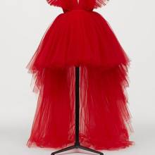 Faldas de tul asimétricas para mujer, faldas largas de tul rojo, alto, bajo, para fiesta 2024 - compra barato