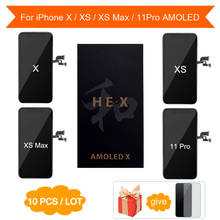 10PCS AAA+++ AMOLED For iPhone X XS Max 11 Pro HEX LCD Display With 3D Touch Screen Digitizer Assembly Replacement No Dead Pixel 2024 - buy cheap