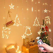 Christmas Lights Led 3.5M Curtain String Light Garland Star Moon 220V/110V Fairy Lights Outdoor/Indoor For Home Festival Decor 2024 - buy cheap