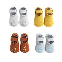 Newborn Baby Cartoon Print Floor Socks Soft Cotton Non-Slip Bandage Infant Toddler Boys Girls Socks Autumn 0-3Y 2024 - buy cheap