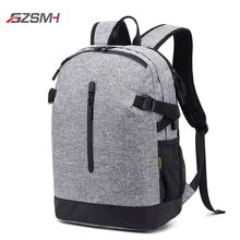 Mochila impermeable para hombre, bolso escolar con USB externo, portátil, antirrobo, resistente a los arañazos, color gris 2024 - compra barato