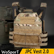 Armadura corporal de caza JPC 2,0 Molle, portador de placa, chaleco táctico militar al aire libre CS Airsoft, chaleco ligero protector 2024 - compra barato