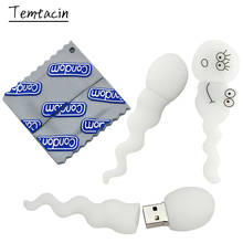 Pendrive Cartoon Condom Tadpole Model USB Flash Drive 128GB Memory Stick 8GB 16GB 32GB 64GB Cle Usb Memories Disk 256G Pen Drive 2024 - buy cheap