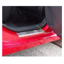 Car Stainless Steel Pedal Door Sill Scuff Plate Cover External Threshold 4pcs For Mazda 2 Demio 2015 2016 2017 2018 2019 2024 - buy cheap