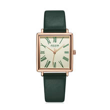 Julius-reloj rectangular pequeño y elegante para mujer, pulsera de cuero auténtico, caja de regalo de cumpleaños para niña 2024 - compra barato