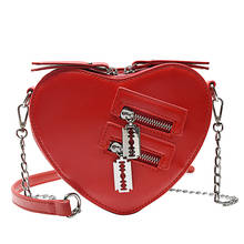 Women Purses And Handbag Fashion Red Love Heart Shape Shoulder Bag Women Chain Crossbody Bag Ladies Purse And Clutch Bag 2024 - buy cheap