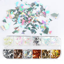 3D Iridescent Holographic Nail Art Glitter Sequins For Manicure Design Shiny Irregular Paillette Nails Decorations Accessories 2024 - buy cheap