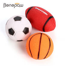 Benepaw-juguete chirriante duradero para perro, pelota de fútbol, baloncesto, fútbol, sonido para cachorro, juguetes para masticar para mascotas, juegos interactivos no tóxicos 2024 - compra barato