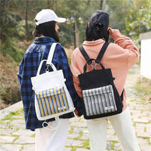 2019 Fashion Ladies Canvas Handbag New Striped Shoulder Bag Custom Casual Women Bag Shoulder Bag Female Tote Messenger bag 2024 - buy cheap
