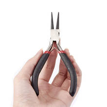 pandahall Jewelry Pliers Tools making supplies , Round Nose Pliers, Wire Cutter, Polishing, Black, Gunmetal 128x65x10mm F70 2024 - buy cheap