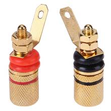 2pcs Gold Plated Amplifier Speaker Terminal Binding Post Banana Plug Socket Connector Suitable for 4mm Banana Plugs 2024 - buy cheap