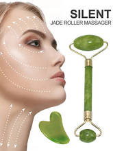 Massager For Face Jade Roller Facial Skin Care Tools Natural Gouache Scraper Body Beauty Slimming Massagers Roller Set 2024 - buy cheap