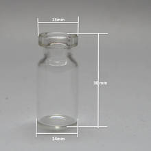 Botella pequeña de 2ml con tapón de corcho, mini contenedores de cristal con Vacío claro para mensajes de deseos, 5 uds. 2024 - compra barato