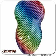 iTAATOP Rainbow Carbon TSTK9601-1 0.5M * 2/10/20M Hydrographic Film 2024 - buy cheap