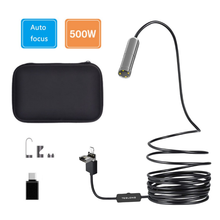 3cm-10m Auto Focus Endoscope Camera Multifunction 5.0MP Sewer Inspection Borescope 5m/16ft Waterproof Semi-Rigid Hard Cable 2024 - buy cheap