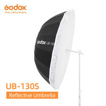 Godox UB-130S 51 дюймов 130 см параболический черный светоотражающий Зонт студийный светильник Зонт с черным серебристым диффузором 2024 - купить недорого