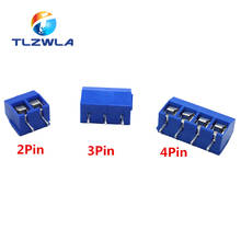 10Pcs/lot KF301-5.0MM 2P KF301-3P Pitch 5.0mm Straight Pin 2P 3P 4P Screw PCB Terminal Block Connector Blue 2024 - buy cheap