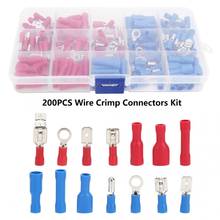 200Pcs Crimp Terminal Insulated Electrical Wire Connector Set for Automotive Application Crimp Connector 2024 - buy cheap