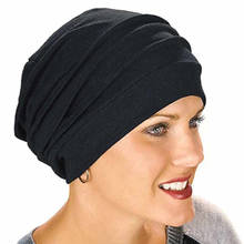 Turbante de algodón elástico para mujer, gorro de invierno cálido, hiyab, musulmán, 2020 2024 - compra barato