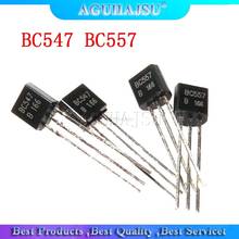 Bc547b bc557b cada 50 peças, todos os 100 tamanhos bc547 + bc557 npn pnp transistor a-92 tríodo transistor 2024 - compre barato