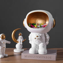 Nordic Resin Astronaut Statue Snack Key Storage Creative Living Room Spaceman Ornaments Figurine Desktop Organizer Home Decor 2024 - buy cheap