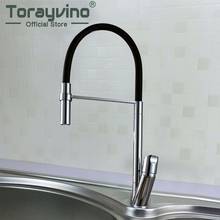 Kitchen tap griferia para cocina Swivel 360 Solid Brass Polished Chrome Solid Brass Mixer Sink Tap Pull Out Down Kitchen Faucet 2024 - buy cheap
